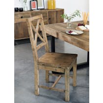 Chaise en bois recyclé BRISBANE (lot de 2)